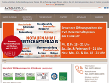 Tablet Screenshot of klinikum-landshut.de